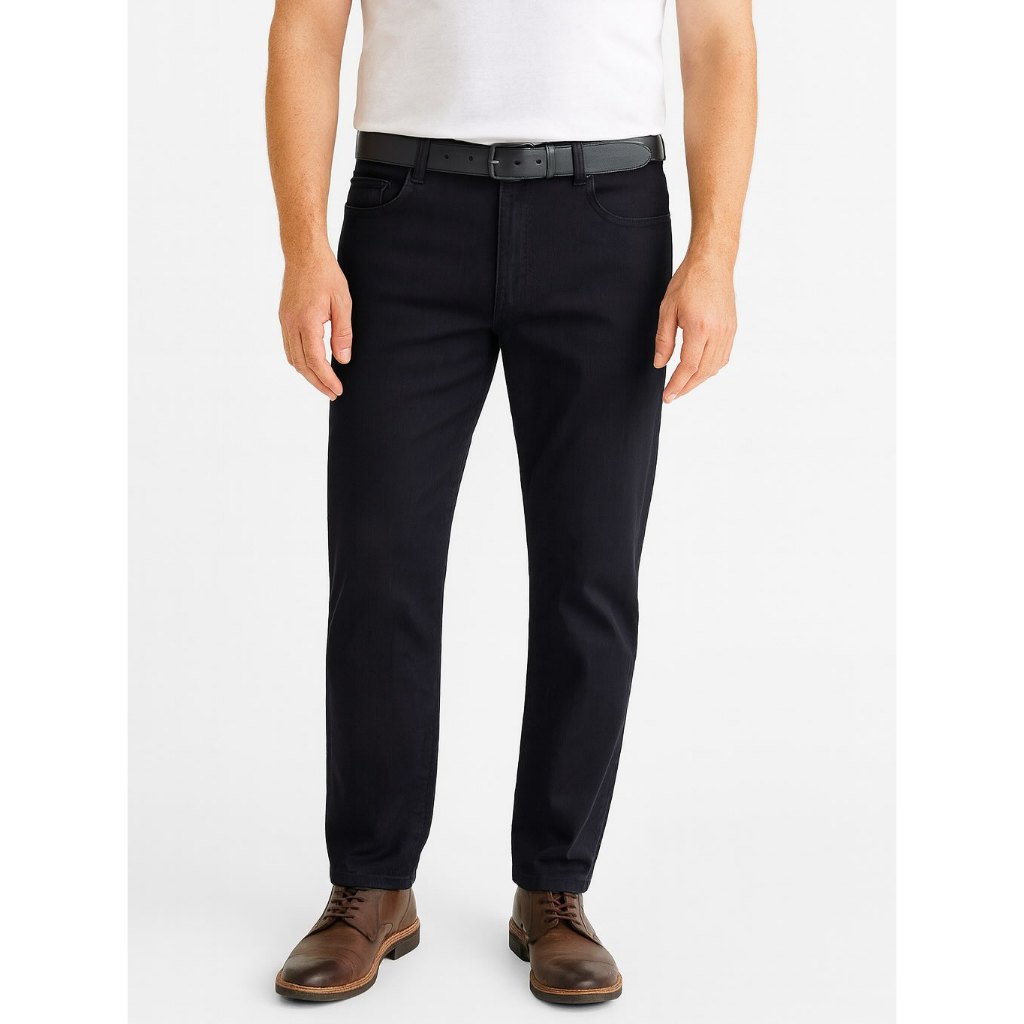 JEAN MONEY SLIM FIT TAPERED BLACK JEANS (33-34)