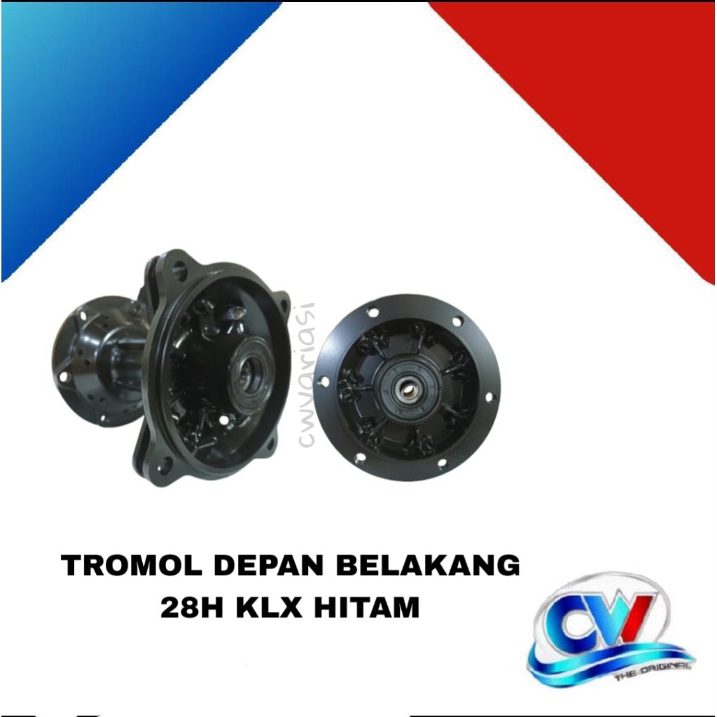 Tromol Depan Belakang 28H KLX Hitam