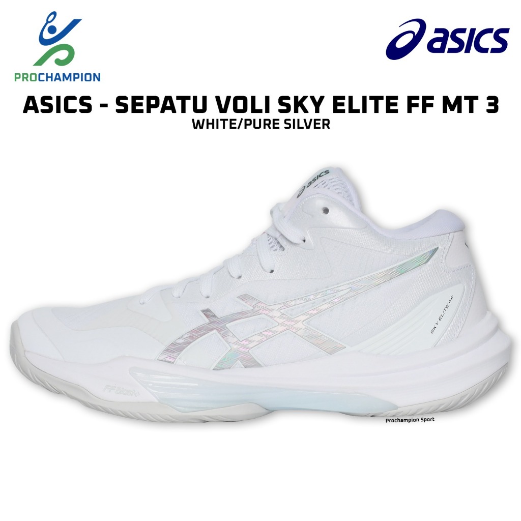 Sepatu Voli Asics Sky Elite FF MT 3 White Pure Silver