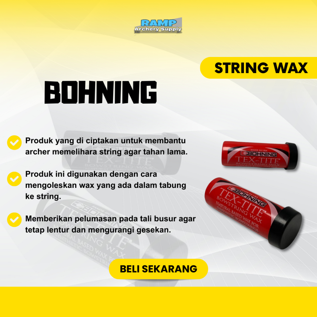 String wax bohning Tex-Tite/Wax untuk string/Wax untuk pemeliharaan string/Panahan anak/Panahan rema
