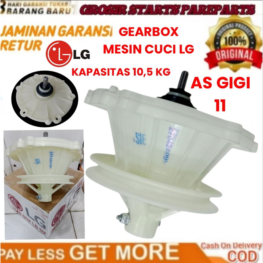 gearbox mesin cuci ORIGINAL LG (SIE) kapasitas 10,5 KG Mesin cuci 2 tabung