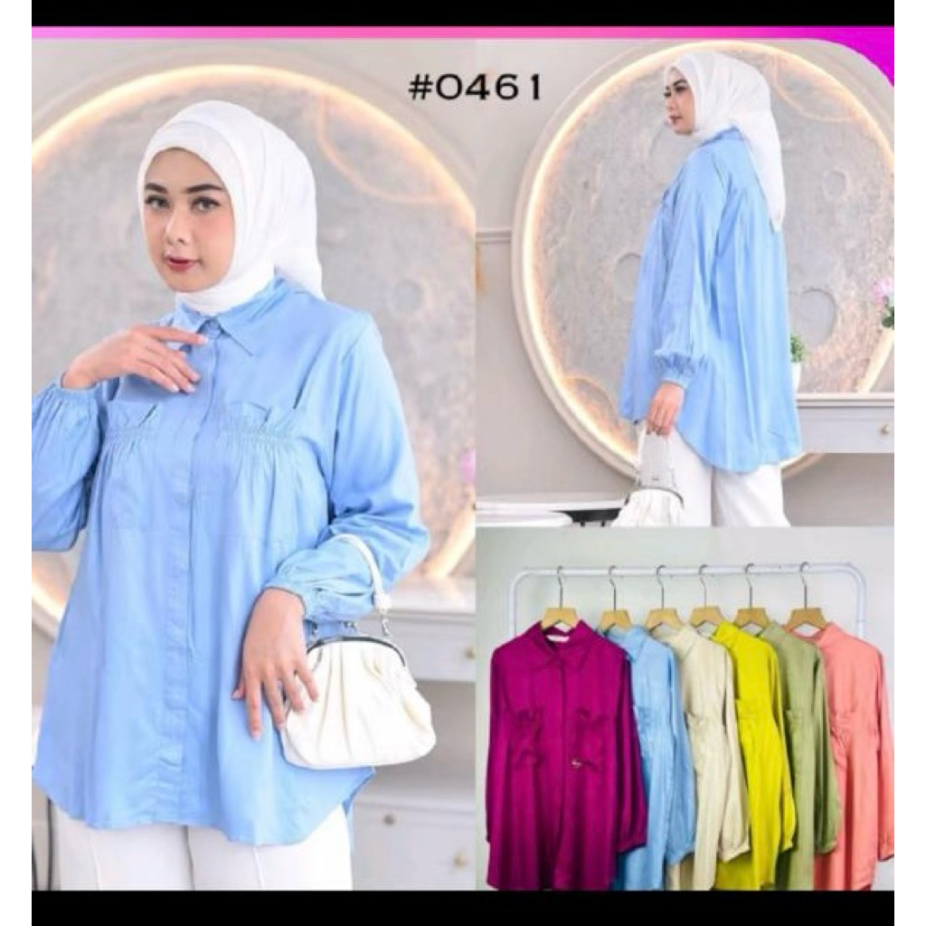 kemeja wanita kemeja polos kemeja Dubai bahan katun twill