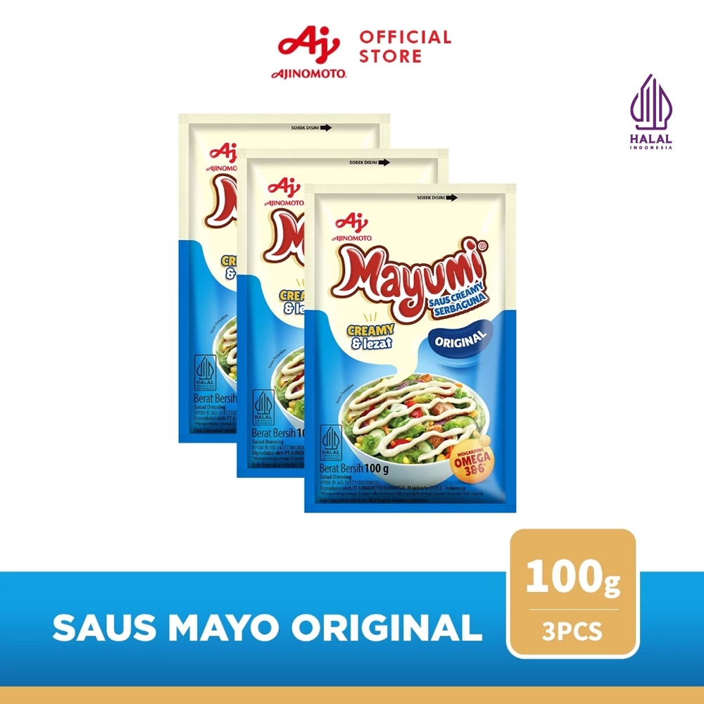 MAYUMI®  Mayonaise Saus Mayo Original 100g (3pcs)  - Mayones Saus Creamy Lezat Serbaguna