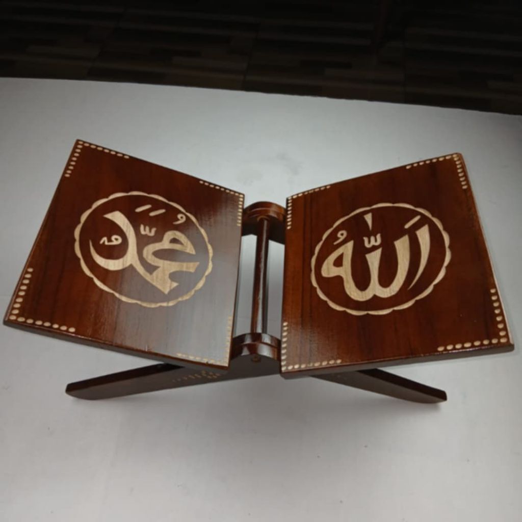 Rekal Cukit / Meja Al Qur'an Kayu Jati Asli / Kayu Ukir