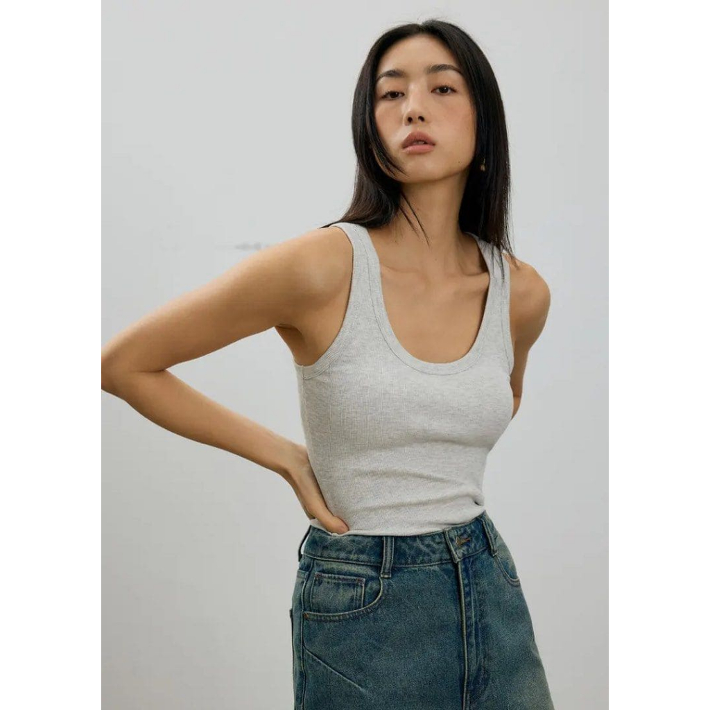 Hui padded scoop neck tank top