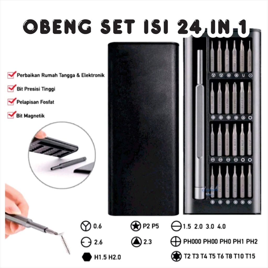 Obeng Hp Set 24 in 1 Magnet
