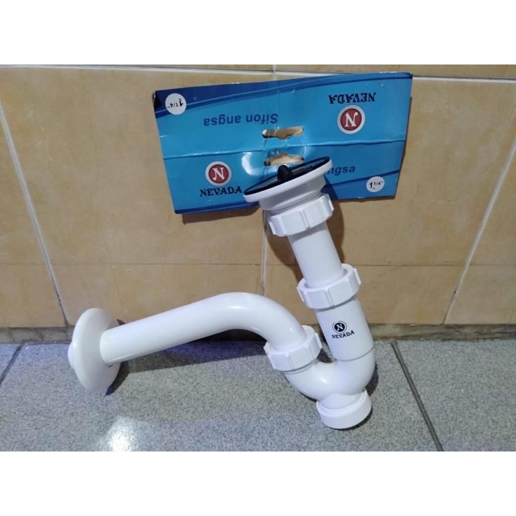 Sifon Angsa PVC / Sifon Leher Angsa Bahan PVC / Pembuangan Air Wastafel