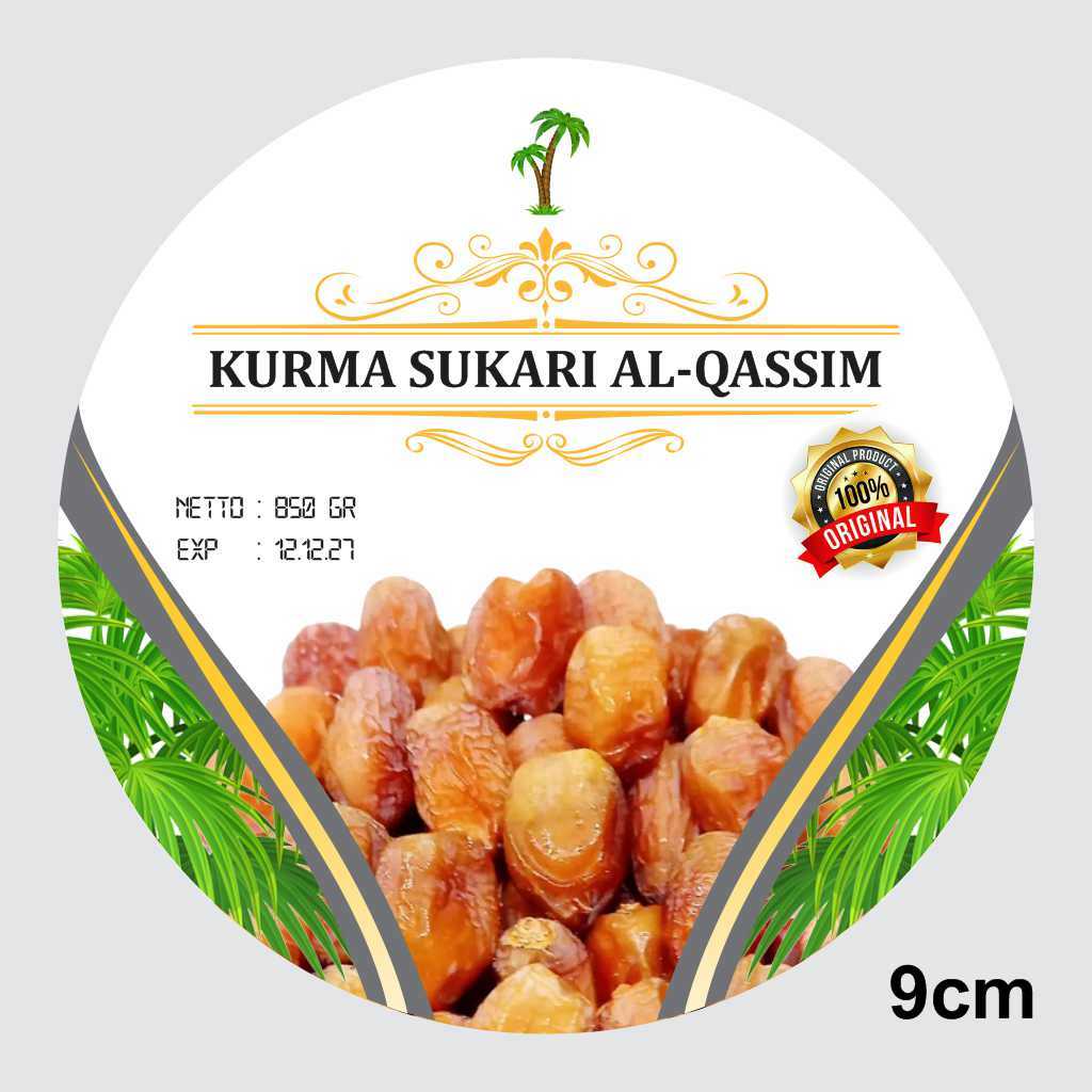 STIKER ALQASIM / STIKER KURMA SUKARI / LABEL KURMA / BEST SELLER //STIKER KURMA/RAMADAN/RAMADHAN.