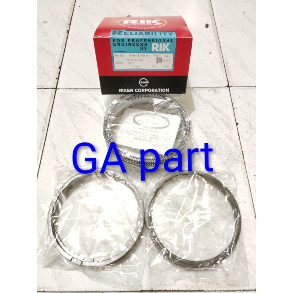 ring piston seher fuso 6D15 RIK harga 1set
