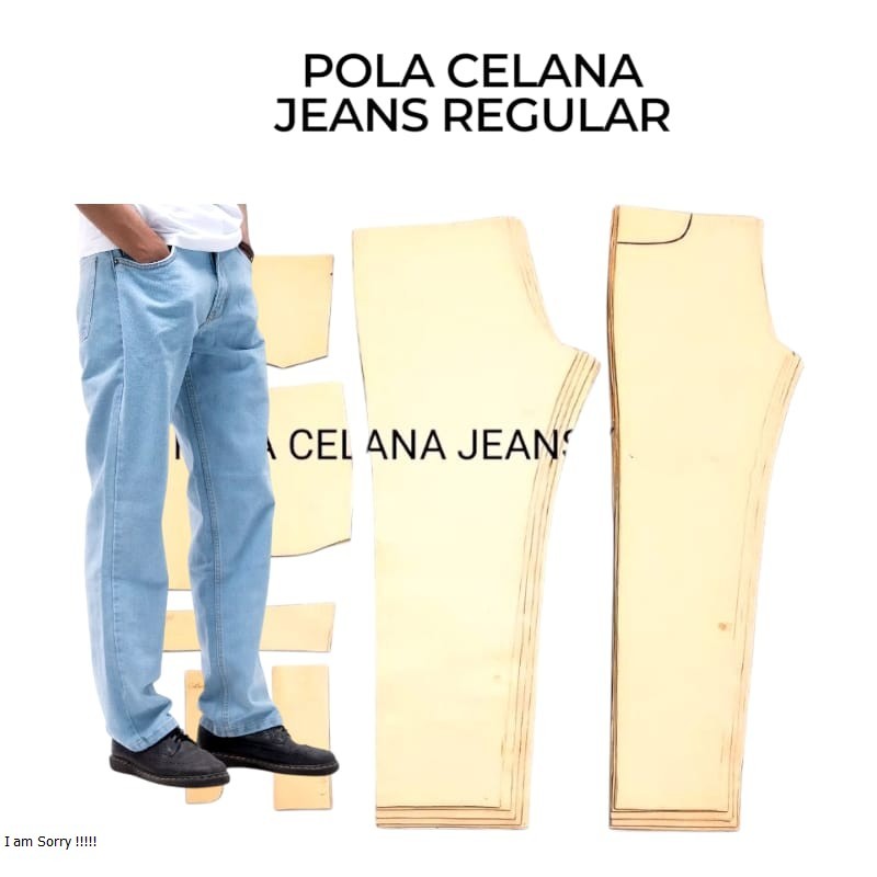Pola Instan Celana Pria Panjang Dewasa Slimfit