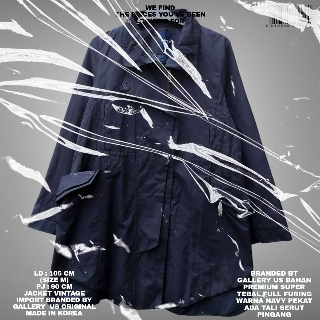 GALERY US ORIGINAL KOREAN JACKET/NAVY JACKET PARKA PREMIUM TEBAL KOREAN LOOK/VINTAGE JACKET PARKA KO
