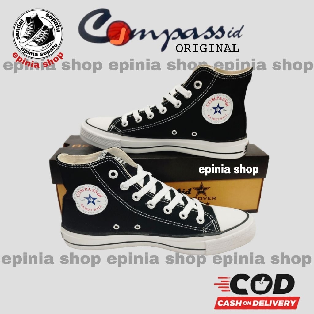SEPATU SEKOLAH COMPASS ID ALECIO HI SEPATU SNEAKER ANAK SEKOLAH COMPASS ORIGINAL