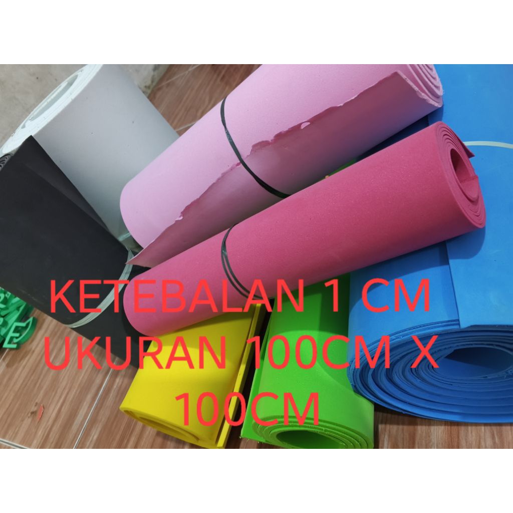 SPON EVA ATI LEMBARAN UKURAN 100 CM X 100 CM. KETEBALAN 10 MM.EVA ATI SPON LEMBARAN