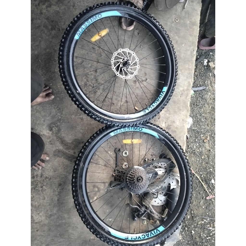pilang + ban depan belakang sepeda gunung MTB ukuran 26 lepasan