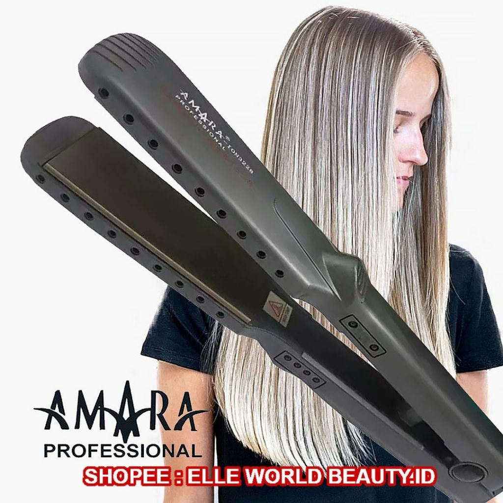 AMARA : 2 IN 1 ALAT CATOK CATOKAN PELURUS DAN KERITING RAMBUT PROFESIONAL SALON UNTUK SMOOTING SALON