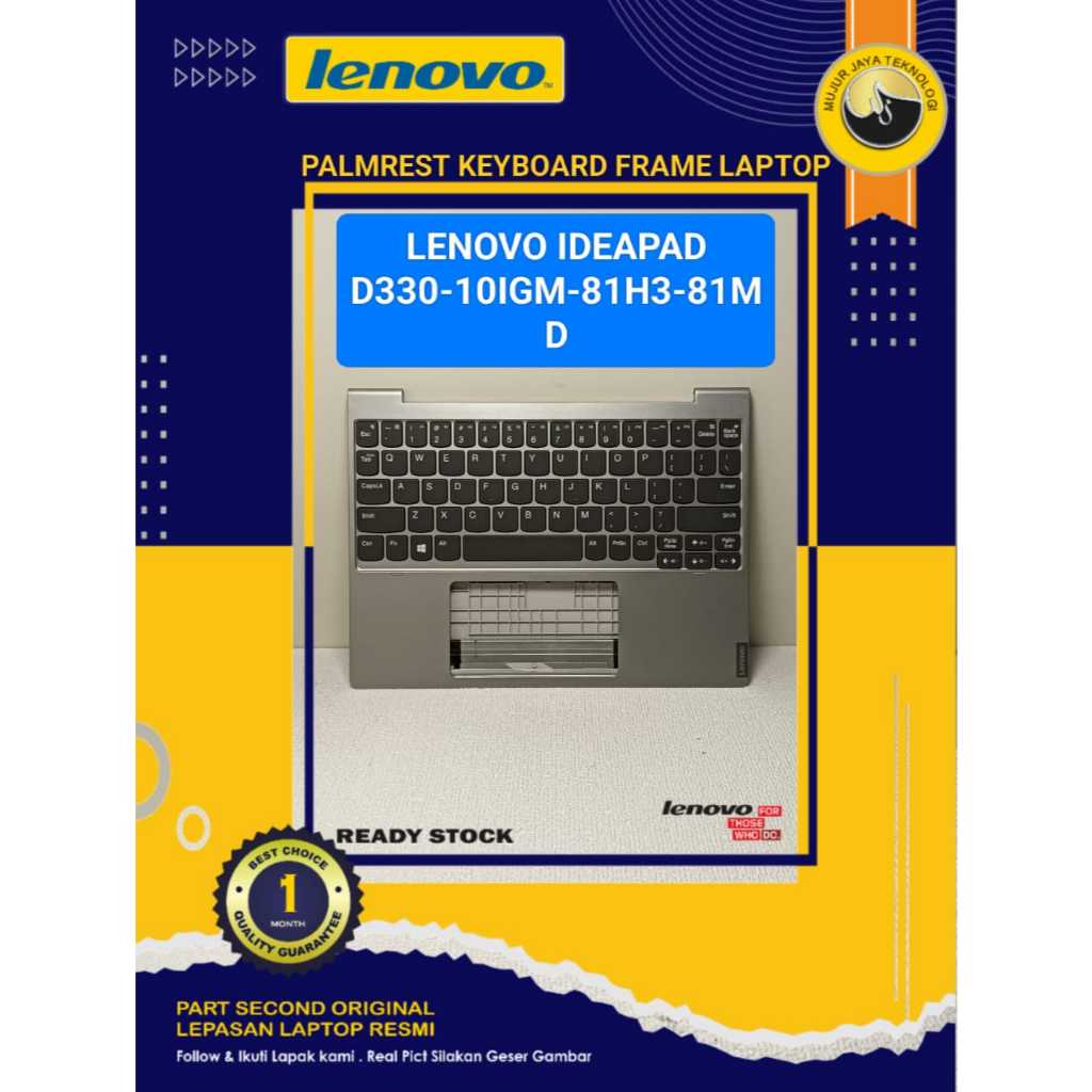 Palmrest Keyboard Frame Top Case Lenovo Ideapad D330 10IGM 81H3 81MD Keyboard Gambling Second Mulus