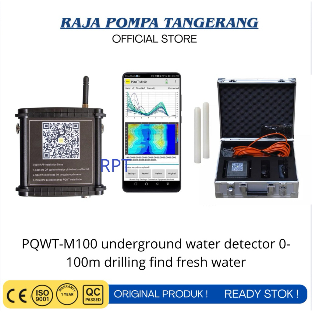 PQWT-M100 underground water detector 0-100m drilling find fresh water