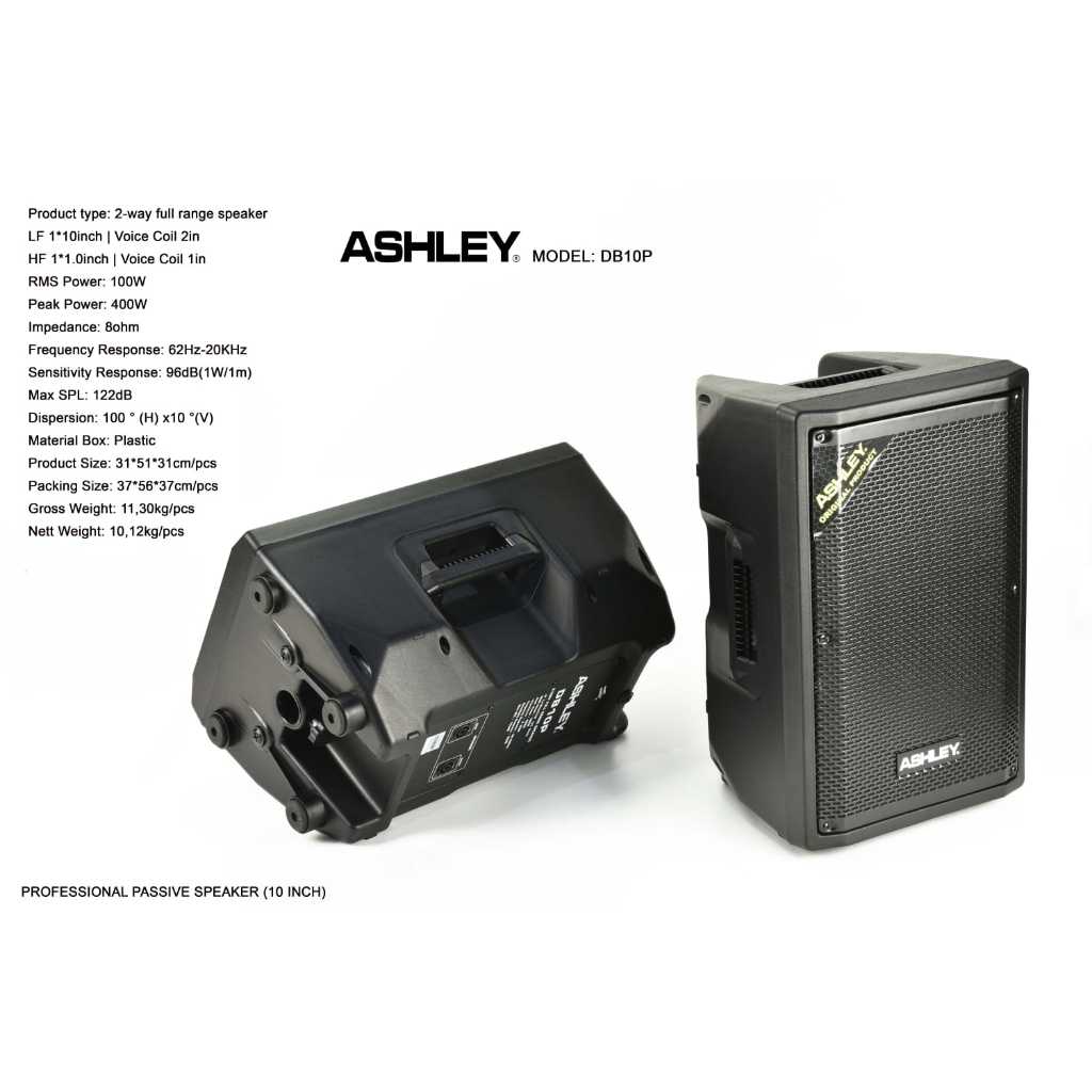 Speaker Pasif Ashley DB10P 10 inch Original - Speaker pasif Ashley DB 10P original