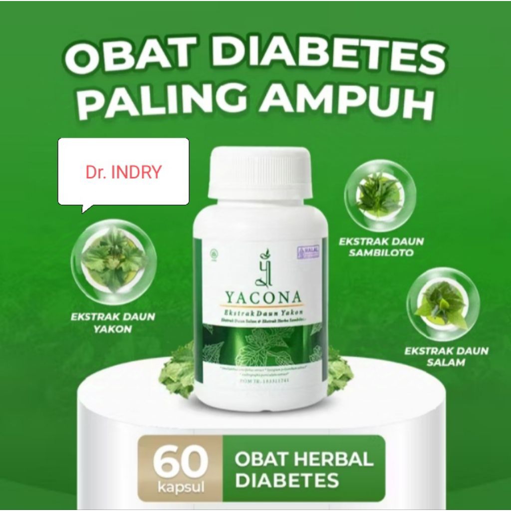 Yacona asli isi 60 kapsul herbal alami ampuh sembuhkan diabetes