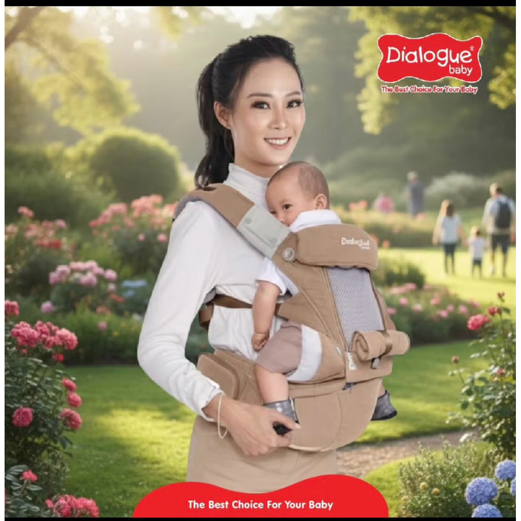 Preloved Gendongan Hipseat & ssc merk dialogue 10 in 1 warna cokelat