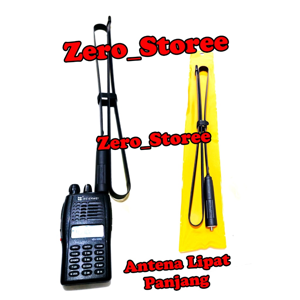 Antena TONGKAT PANJANG 1M-an ABBREE Tactical Antena HT Baofeng SMA Female VHF UHF Gain antena dual b