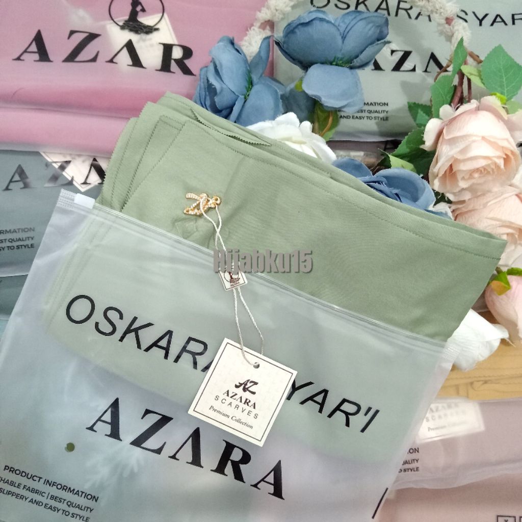 Jilbab Segiempat Voal Jumbo Azara Oskara Syari Lasercut 130x130cm