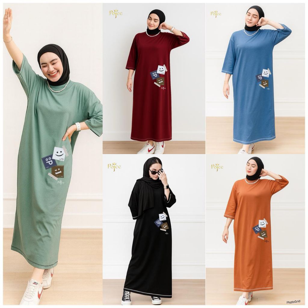 GAMIS POJEE/GISELLA DRESS/GAMIS KAOS COMBAD 24S/MIDIDRESS KAOS POLOS/GAMIS SABLON PITA/LONGDRESS KAO