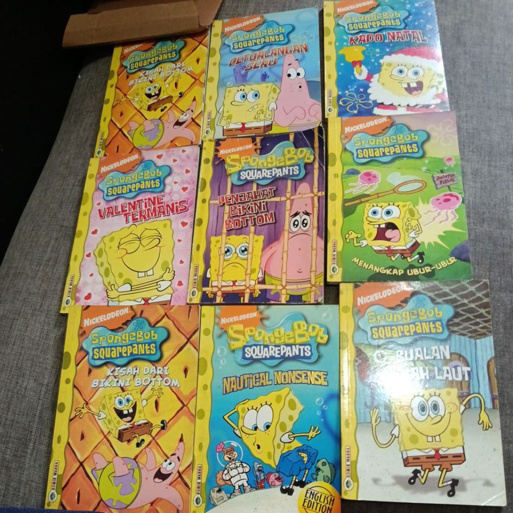 paket buku komik Spongebob bekas original