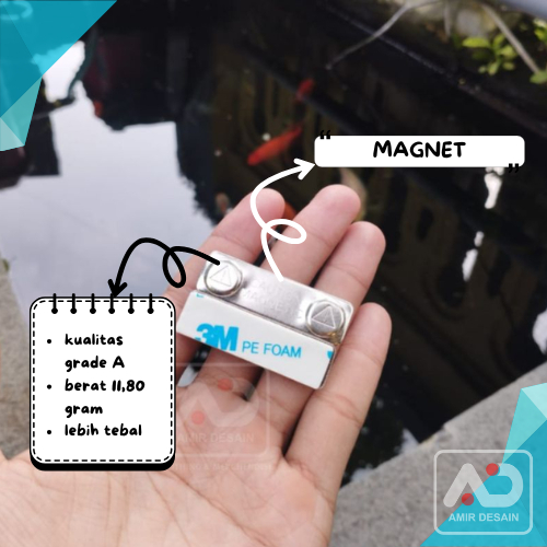 magnet nametag / magnet nama dada / magnet pin