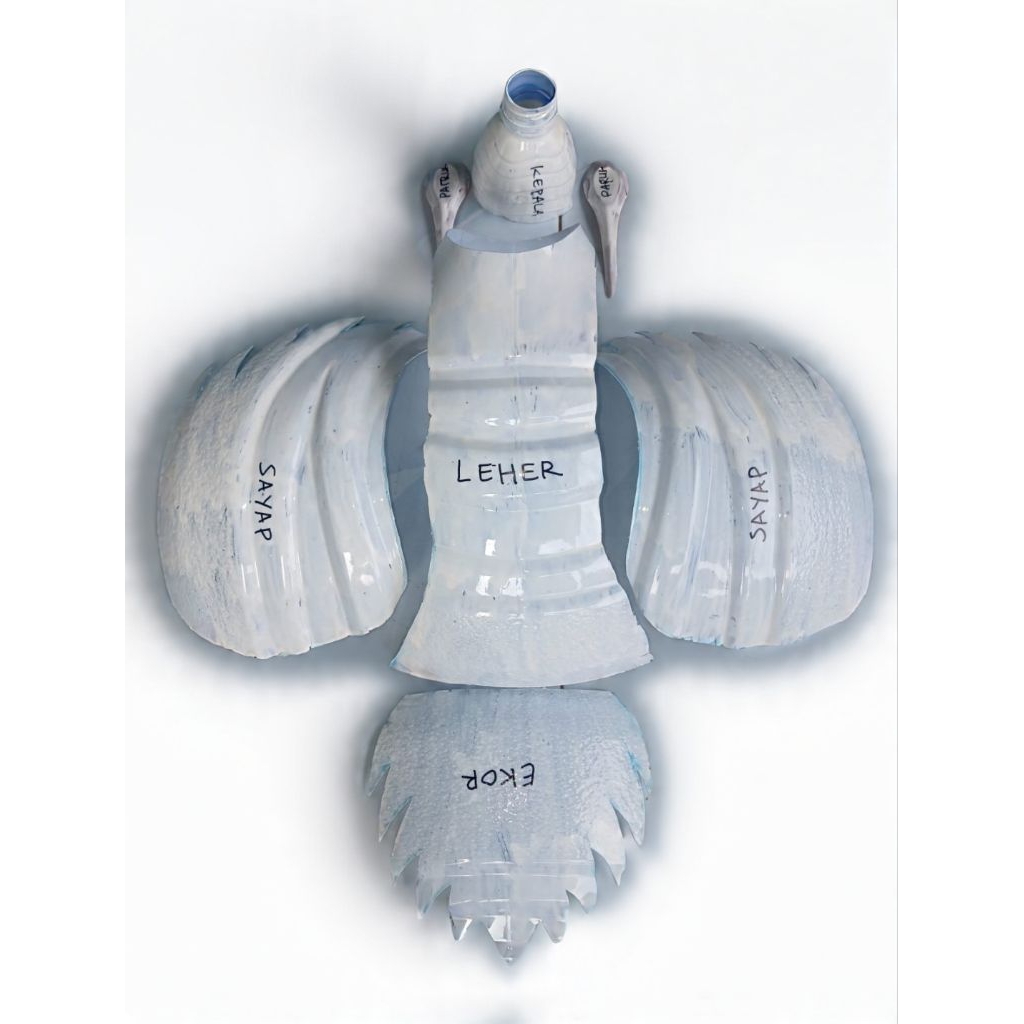 MAL pot bunga berbentuk Angsa dari galon LE Mineral 15L