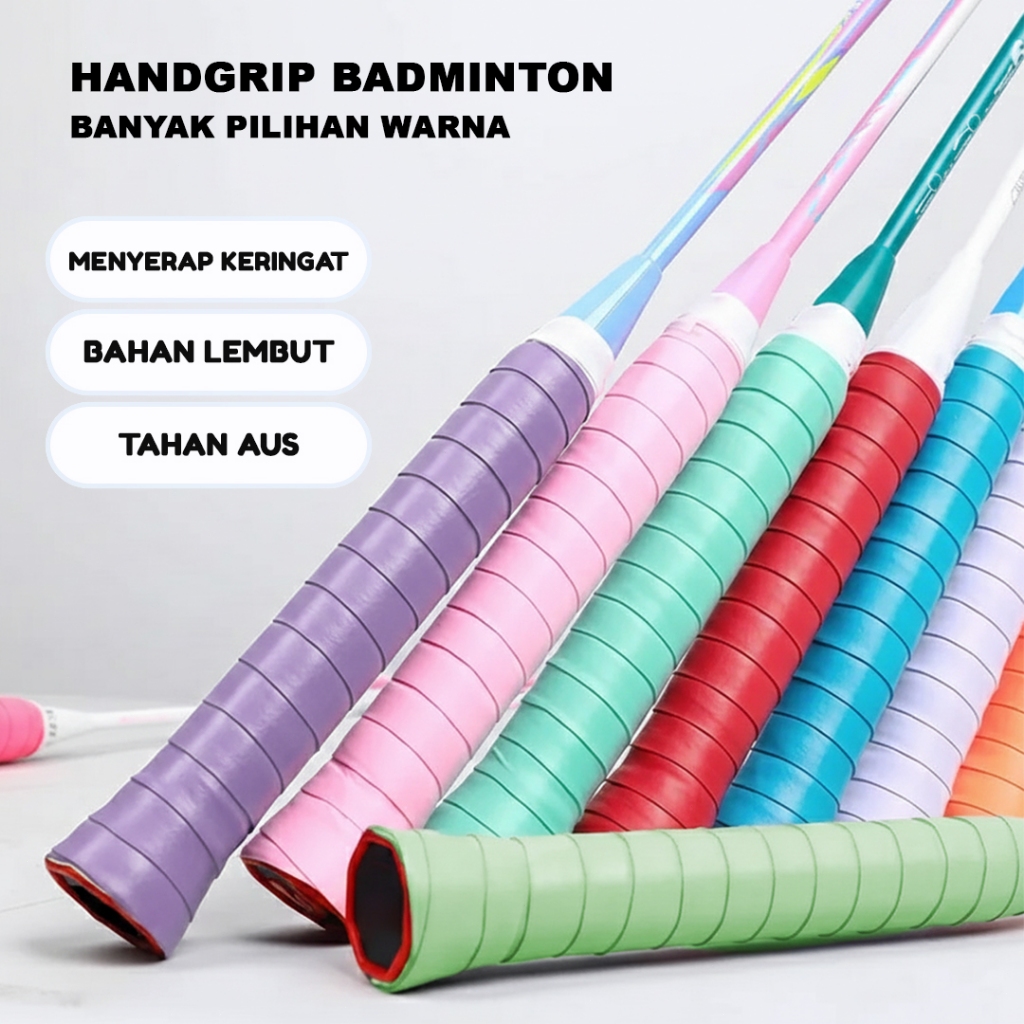 Grip Raket Badminton/ Grip Raket Bulutangkis Anti Slip Premium Karet PU