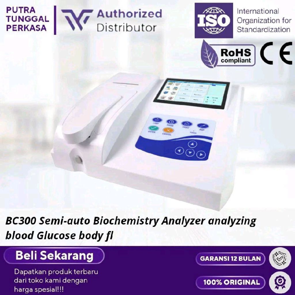 BC300 Semi-auto Biochemistry Analyzer analyzing blood Glucose body fl