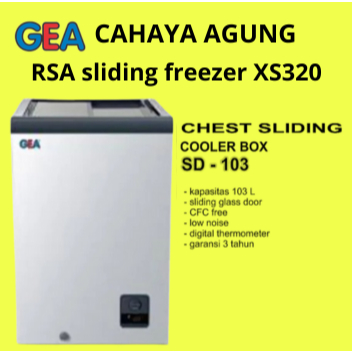 CHEST FREEZER RSA XS320/ XS 320 / XS-320 FREEZER BOX SLIDING KACA
