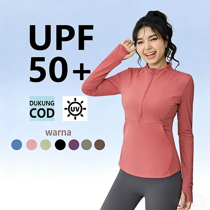 jaket anti uv,jaket olahraga wanita,Baju olahraga wanita jaket uv protection baju jogging wanita baj