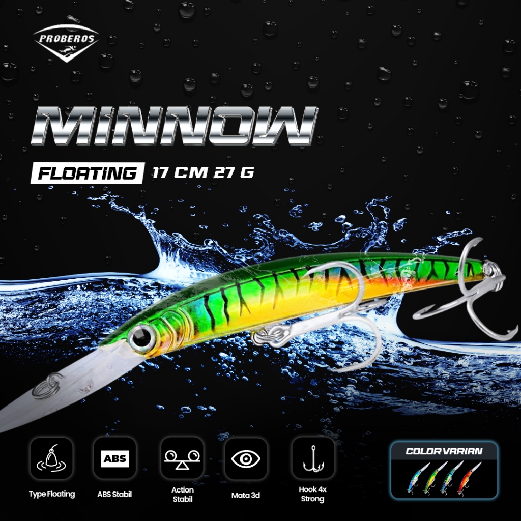 PROBEROS Umpan Lure Minnow 17CM/27G DW358 MN065