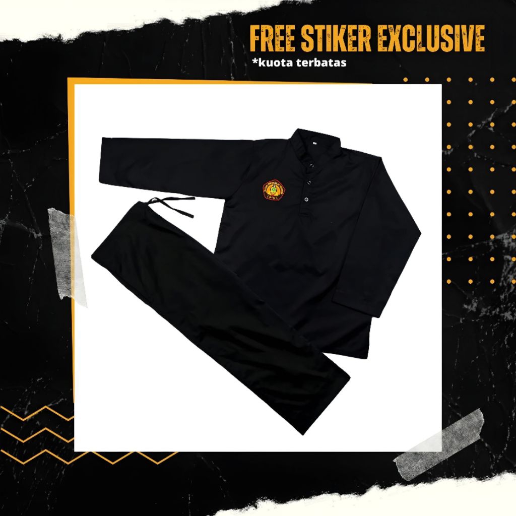 Seragam Sakral Pencak Silat Hitam IPSI / Baju Celana IPSI