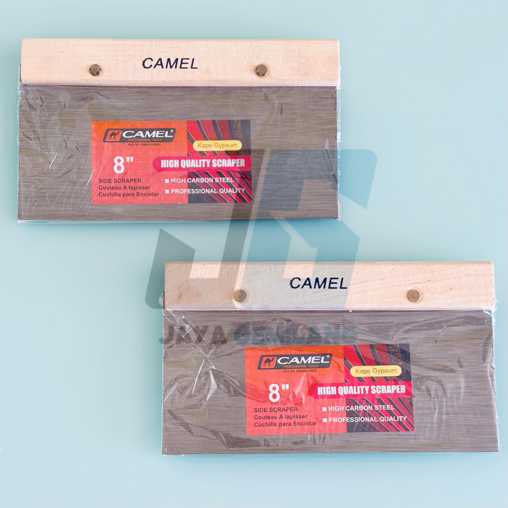 Camel Side Scraper Kape Skrap 8" 20cm Alat Pengaplikasian Plamir Tembok Kayu Gypsum & Pengisi Nat Ke