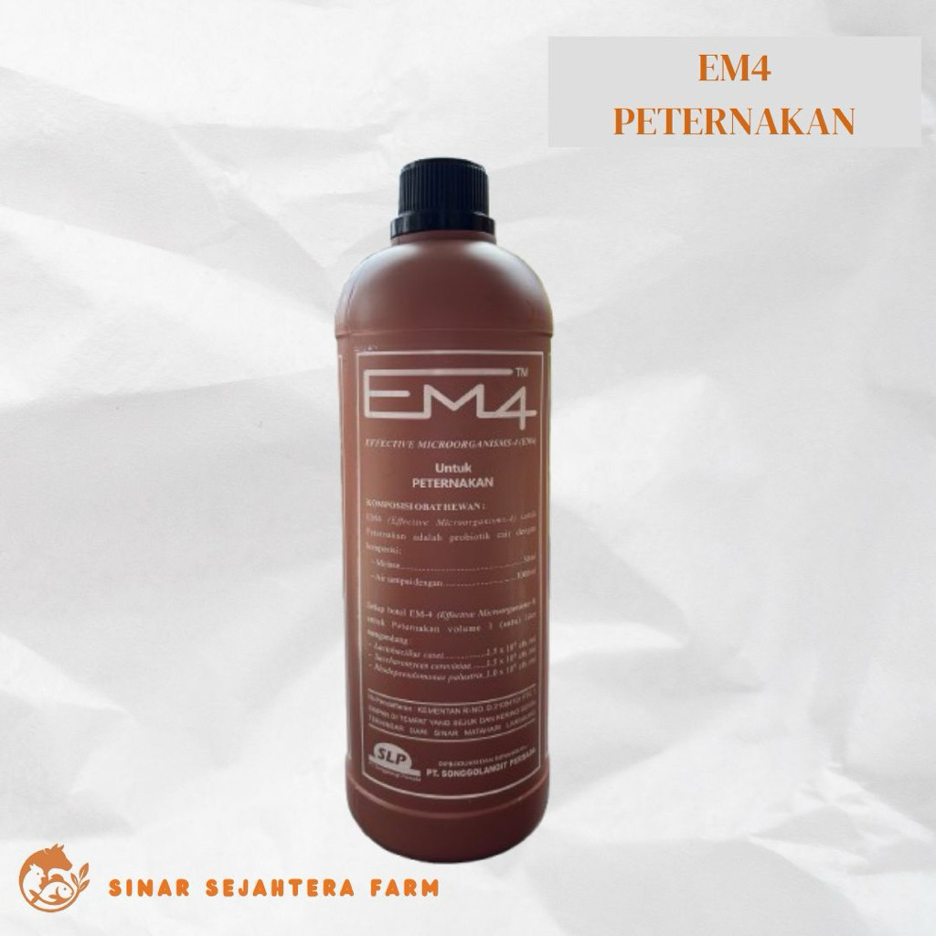 EM4 Peternakan Original 1 Liter – Probiotik Ternak, Penghilang Bau & Fermentasi Pakan