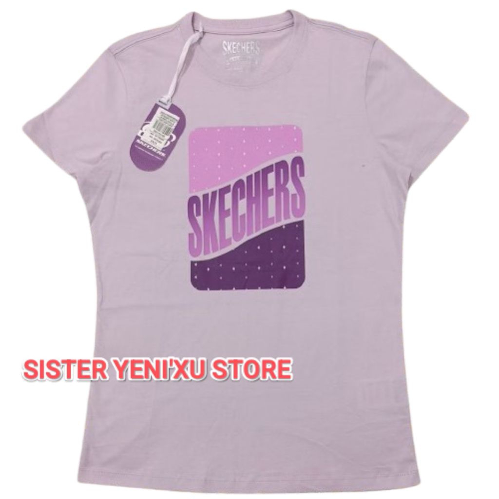 Kaos Skechers Women T-Shirt Wanita PURPLE (Size M ONLY) ORIGINAL STORE 100%