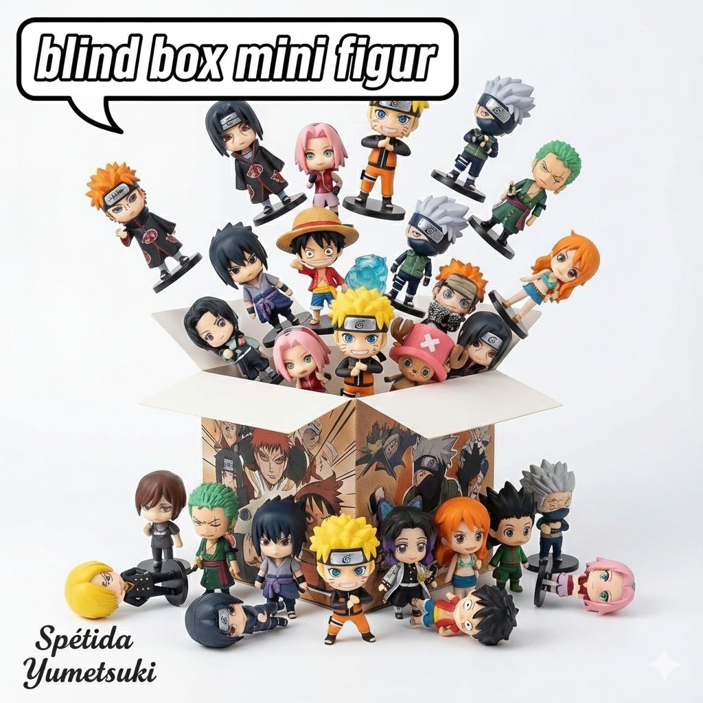 Blind Box Action Figur Anime Gacha Figur Anime Pajangan Karakter Cowo Cewe Mainan Karakter Anime