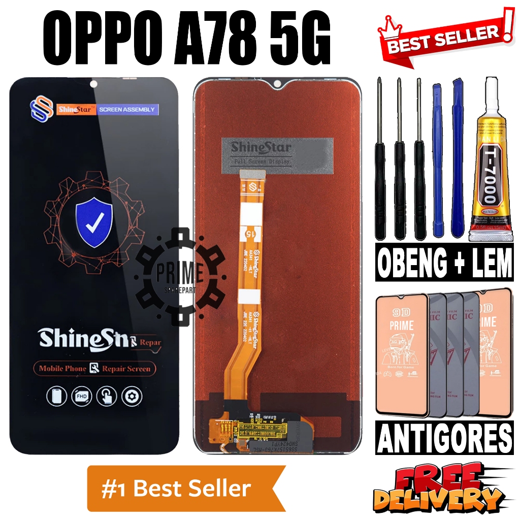 LCD TOUCHSCREEN OPPO A78 5G ORIGINAL SHINESTAR LCD OPPO A78 5G FULLSET