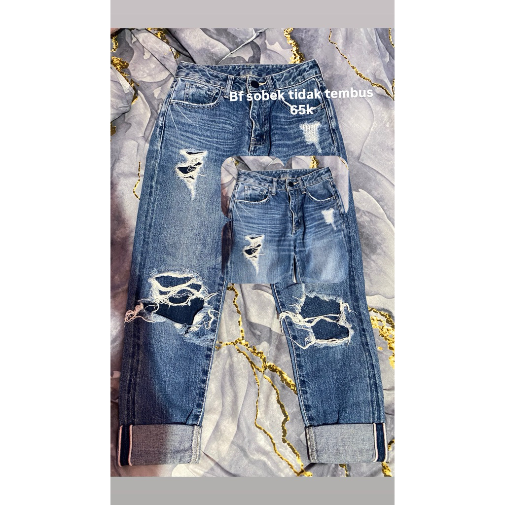 Jeans bf wanita sobek