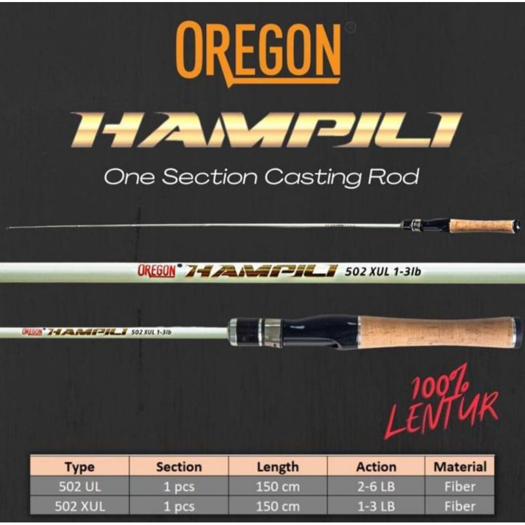 joran Oregon hampili p.150 1-3lb 2-6lb 502UL 502XUL joran pancing microfishing ultralight kuat dan b