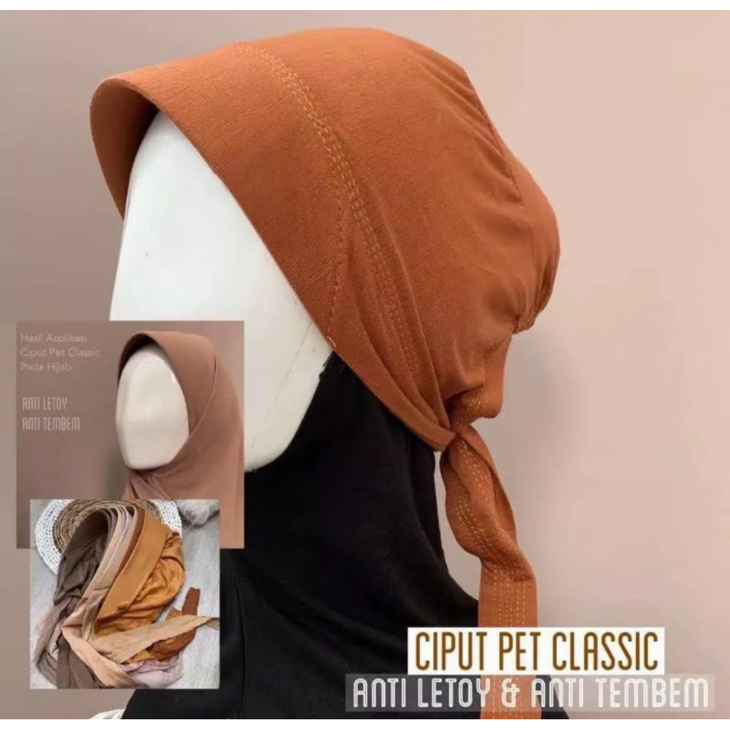 Ciput pet/Ciput arab pet/Ciput pet tali/Ciput dalaman hijab kaos rayon