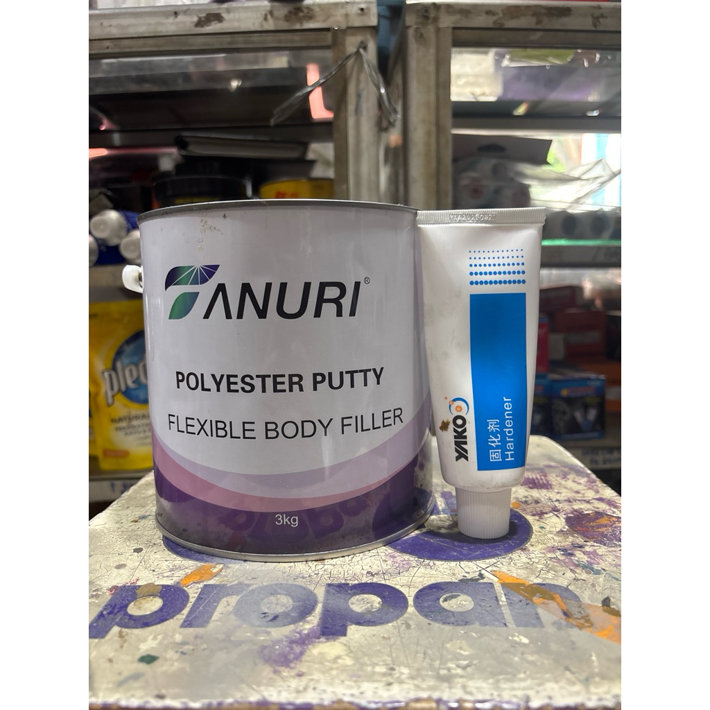 dempul tanuri-polyester putty-3kg-dempul mobil-dempul kayu
