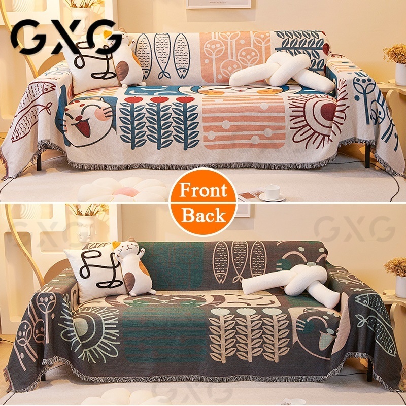 Penutup Sofa Selimut Sarung Sofa Katun Selimut Cover Sarung Sofa Multifungsi Meja Piknik Sofa Blanke