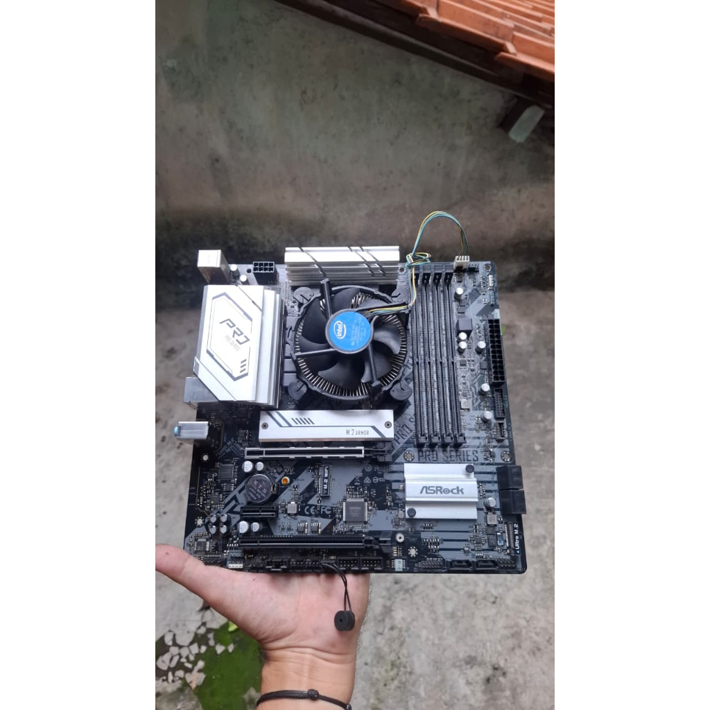 Mobo Asrock B560m Pro4  + Processor Intel Core i5 10400F  + VGA Gigabit Galax 1060 3gb