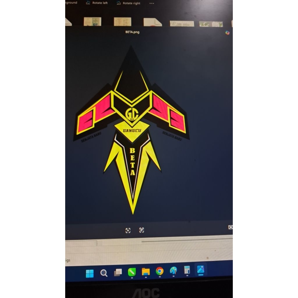 ( 3 WARNA ) JASA SABLON KERTAS LAYANGAN CUSTOM