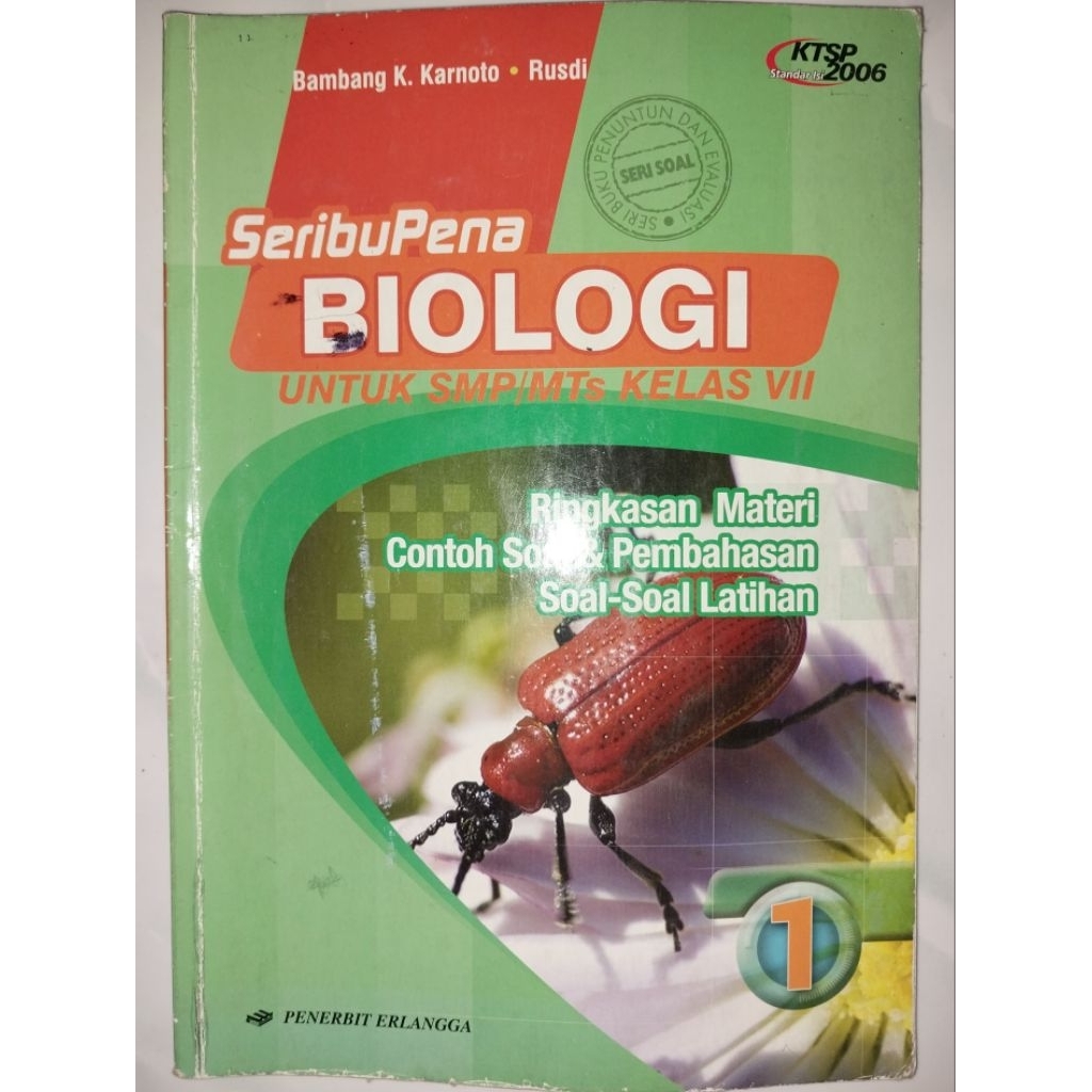 Buku Bekas Seribu Pena Kelas 7 SMP BIOLOGI (KTSP 2006)