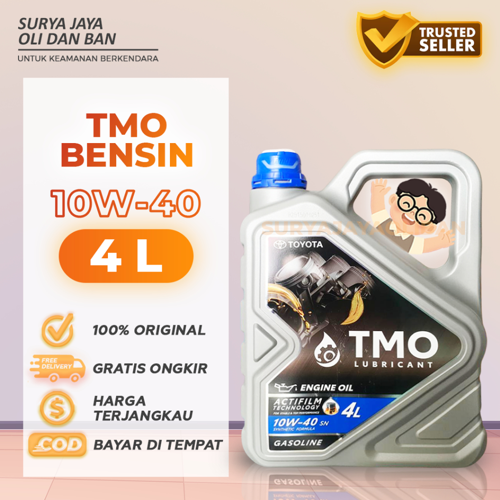 Oli TMO 10W-40 Bensin 4L / Oli Mesin Mobil Bensin / Oli Synthetic